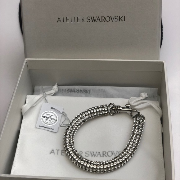 SwarovskixChristopher Kane Bolster Bracelet Silver SwarovskixChristopher Kane Bolster Bracelet Silver
